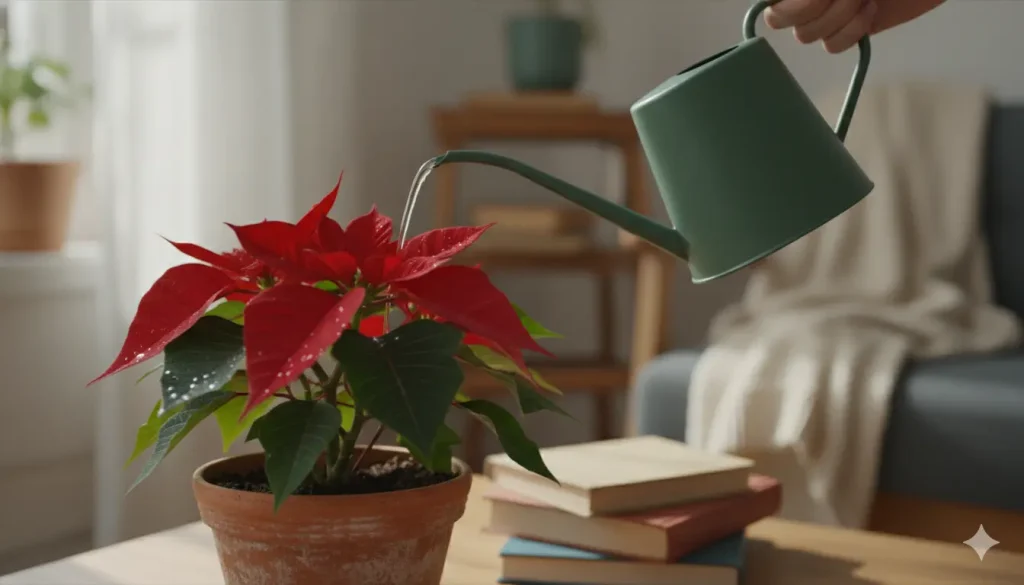 arroser correctement un poinsettia