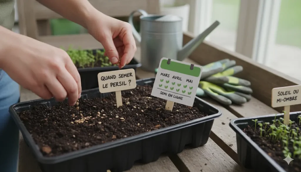 semer le persil selon la saison