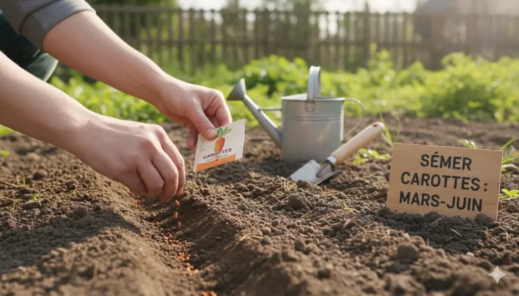 semer les carottes selon le type de récolte