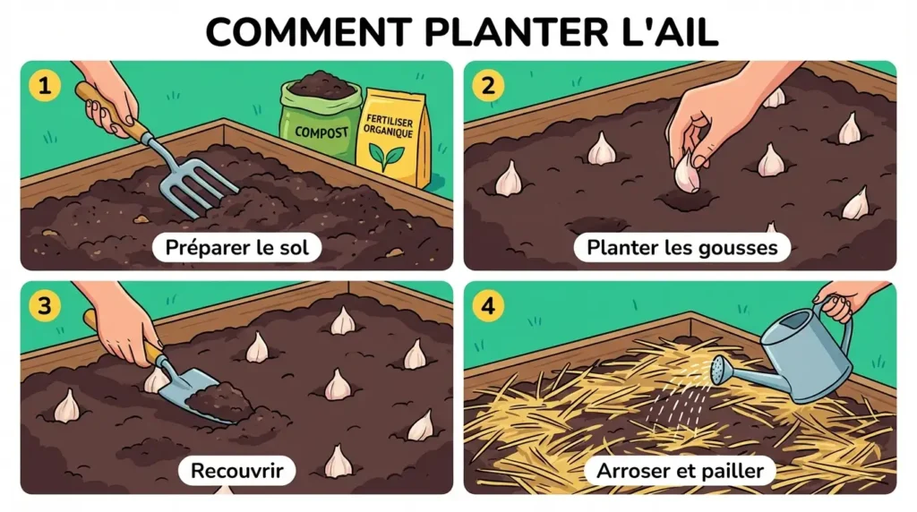 Semer l'ail