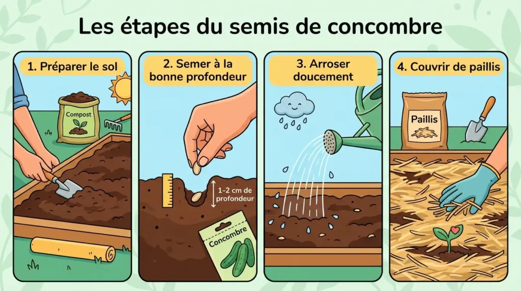 semer les concombres