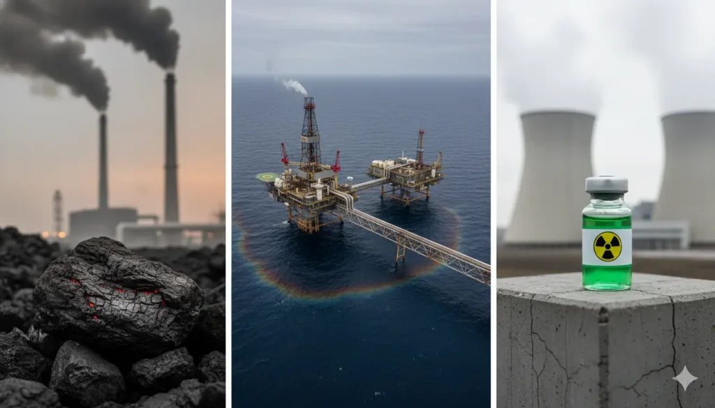 différents types d'énergies non renouvelables