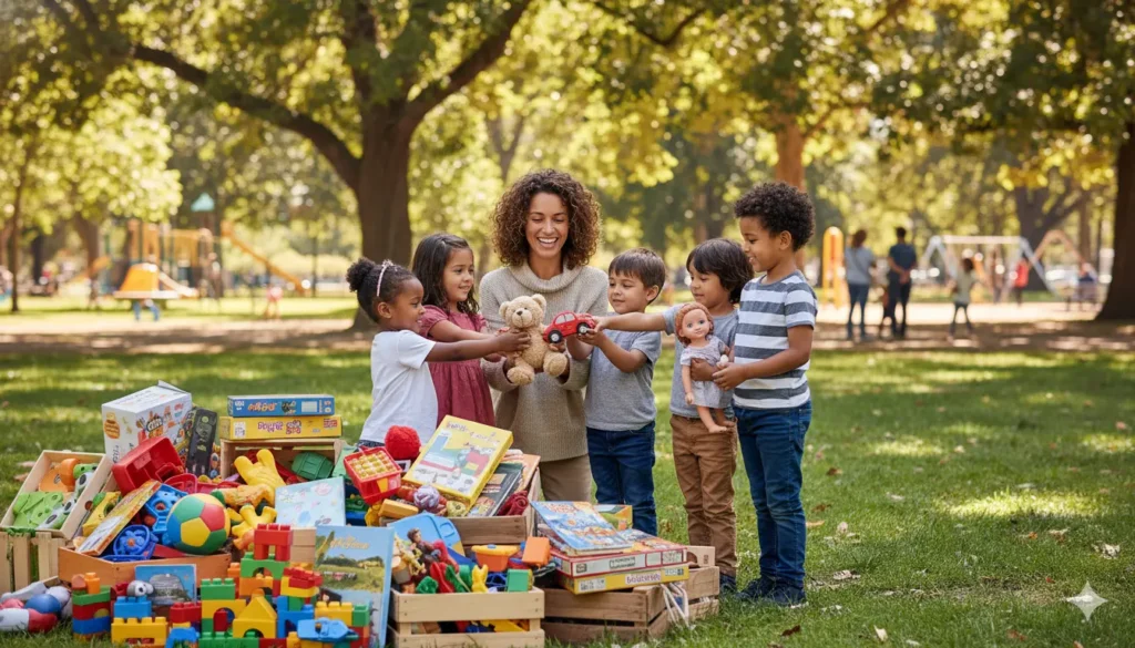 donner des jouets à des crèches
