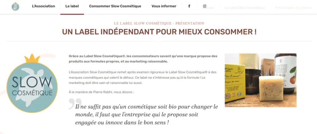 histoire de la slow cosmétique